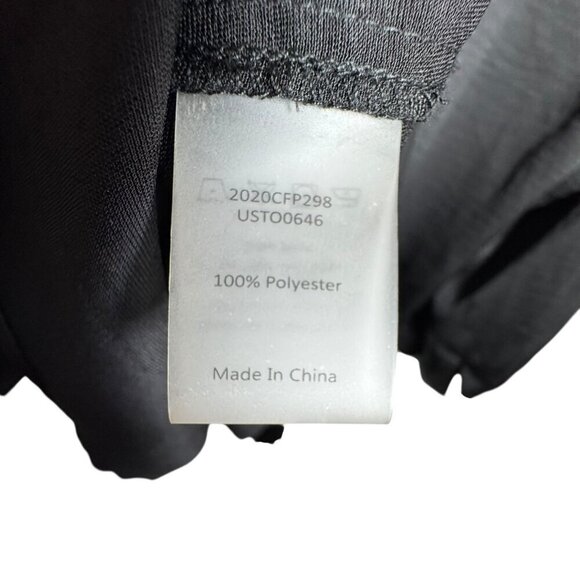 Universal Standard Eva Long Sleeve Satin V-neck Blouse black size Medium - Picture 4 of 6